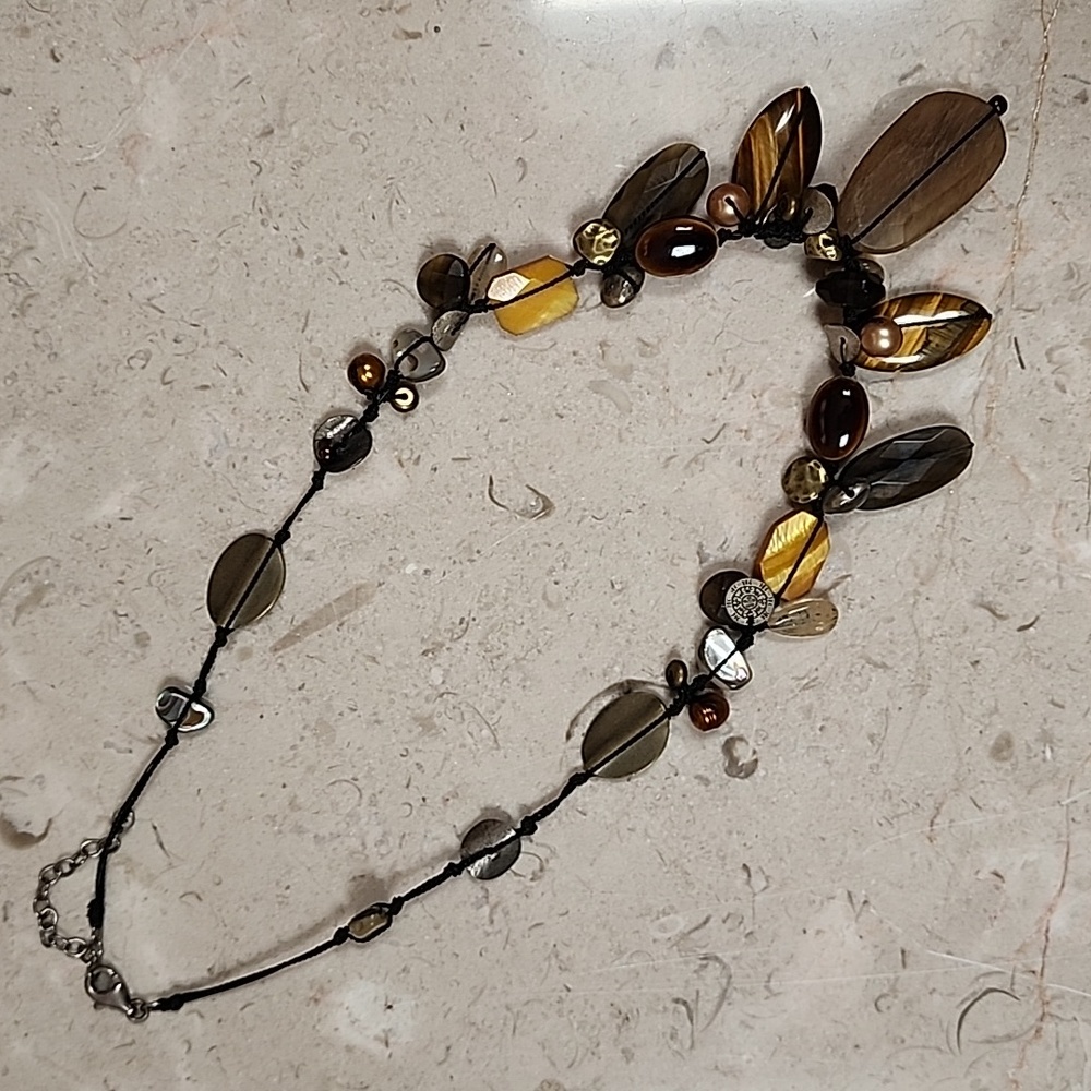 Silpada tiger's eye and quartz necklace